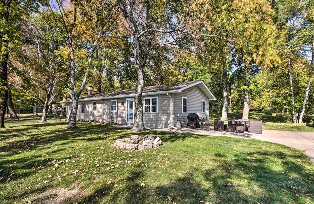 Waterfront Onamia Retreat w/Dock & Fire Pit!