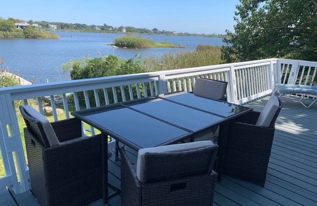 Waterfront Salt Pond House, water view and dock