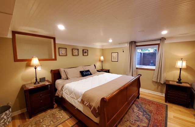 Well appointed basement guest suite with private entrance & backyard oasis.