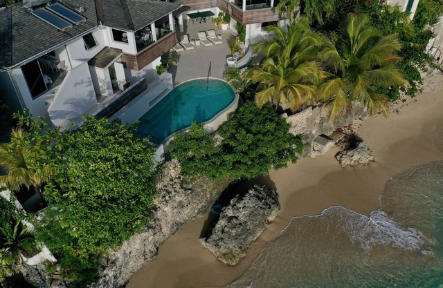 West Coast Barbados Beachfront Villa with Steps to Private Beach