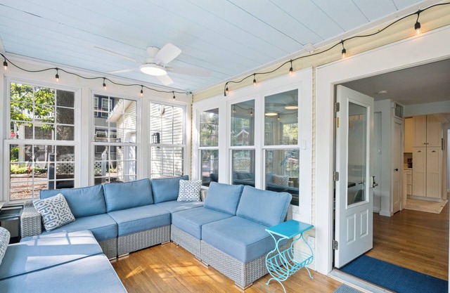 What a Lake View! Lakeside cottage inside gates. Golf cart & linens included.