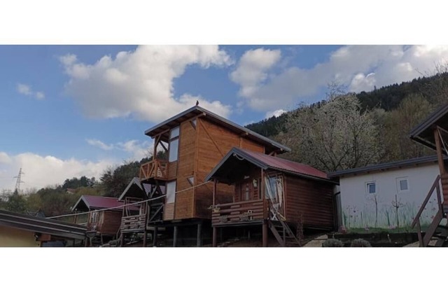 White Bosnian pyramid glamping