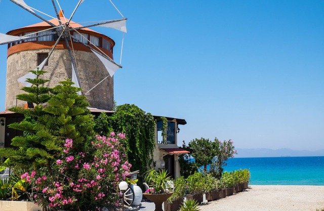 Windmill Tower Beach House in Rhodes island