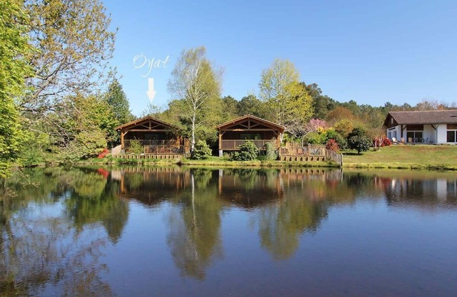 Wooden lodge with garden