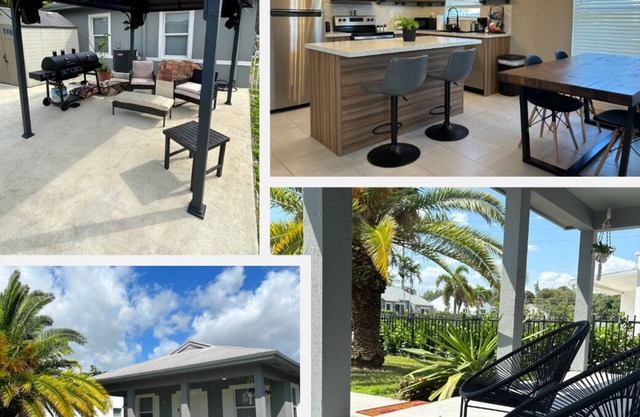 Wynwood Miami House - Sleeps 8 - Gazebo - Luxe Bathrooms - All White Bedding