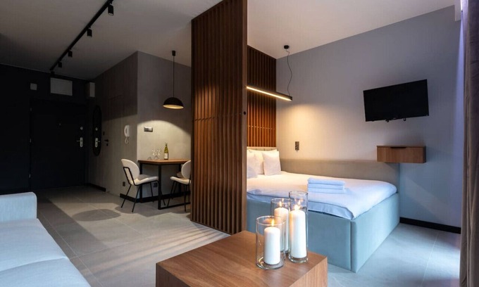 Srodmiescie Apartment | Łódź Narutowicza Studio - Parking, Balcony, A/C - by Rentujemy