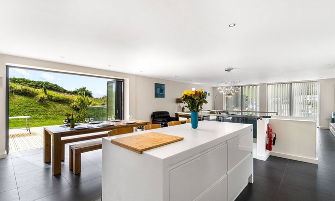 Challaborough House | 1 Beachdown - Sea view from roof terrace, located just 150 meters from the beautiful Blue Flag beac