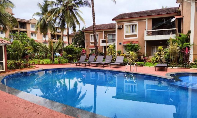 Sainagar Apartment | 1 BHK Luxury Apartment, Candolim with Pool (CD02)