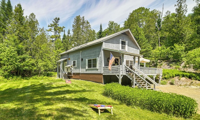 Oquossoc Cabin | 1 Mi to Rangeley Lake: Cabin w/Wraparound Deck!