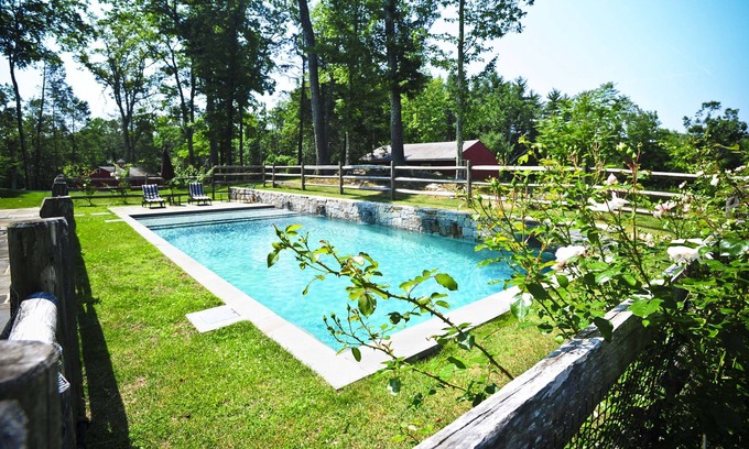 Roxbury House | 100% ROXBURY! PoshPadsCT "NORTH ST" 1.5HrsNYC,5-BR, Pool, Ski, Views, FP, BBQ