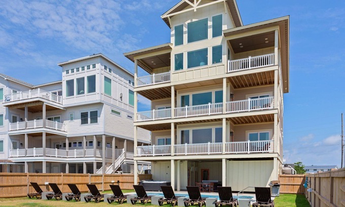 Hatteras House | 10BR Oceanfront Escape | Pool Hot Tub Views