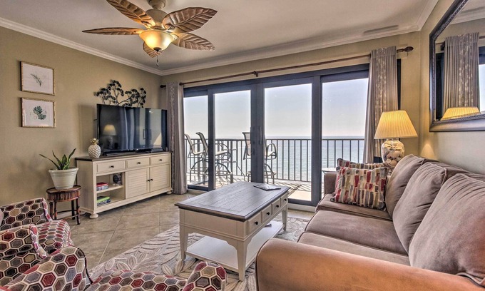 Lower Grand Lagoon Condo | 11th-Floor PCB Condo w/Ocean View, Walk to Dining
