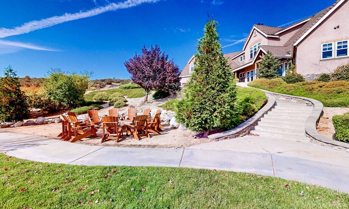 Hesperia House | 12-acre home with outdoor areas, basketball/pickleball/volleyball & home gym