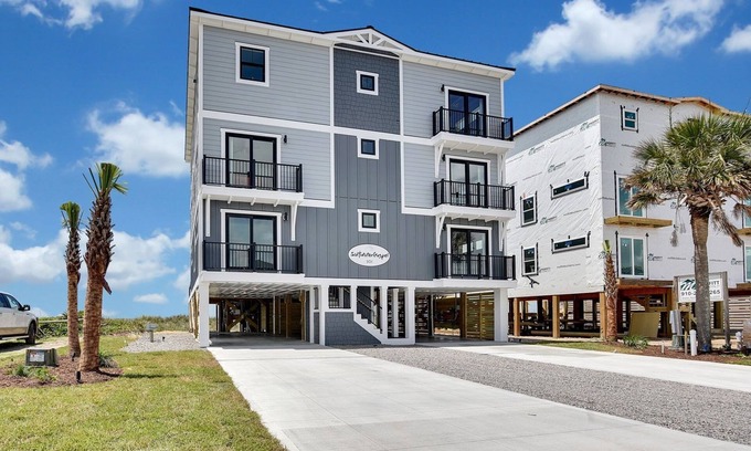 Yaupon Beach House | 13BR Oceanfront-BRAND NEW, Elevated Pool, Elevator, Hot Tub-Sleeps39