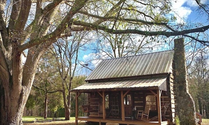 Rock Hill Cabin | 1800’s Cabin with Hot Tub, Pet Friendly