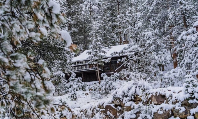 Aspen Brook Cabin | 1914 cabin - king bed, fireplace, fishing, views!