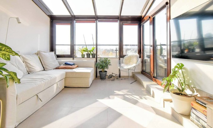 Sofia City Center Apartment | 1BDR Loft with Stunning Skylight and Outdoor Space