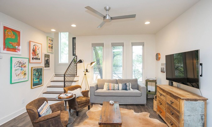 Katie Hill Neighborhood Condo | 2 Balcony Suites, Private Garage Parking, Dogs Welcome, Near Downtown