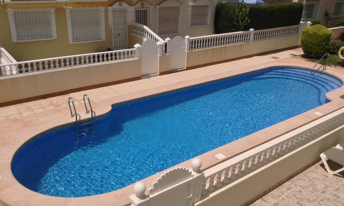 Los Alcazares Apartment | 2 bed penthouse, near beach, pool facing balcony, WiFi, air con, roof terrace.