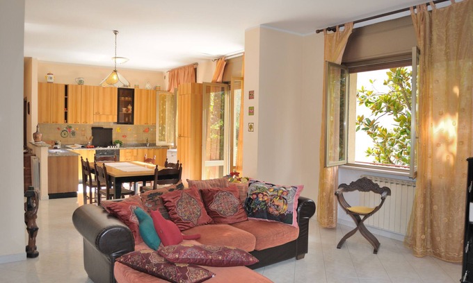 Gualdo Tadino Apartment | 2 bed room apartment, living room with fireplace