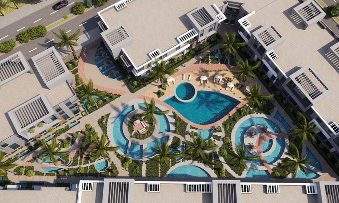 Village Road Apartment | 2-bedroom apartment in sunny Red Sea Governorate with pool view