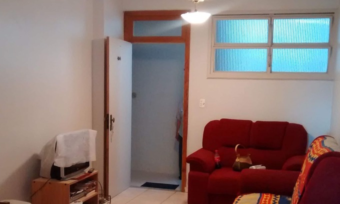 Aparecida Apartment | 2 bedroom apartment facing the beach with balcony with shopping mall/aquarium/restaurants.