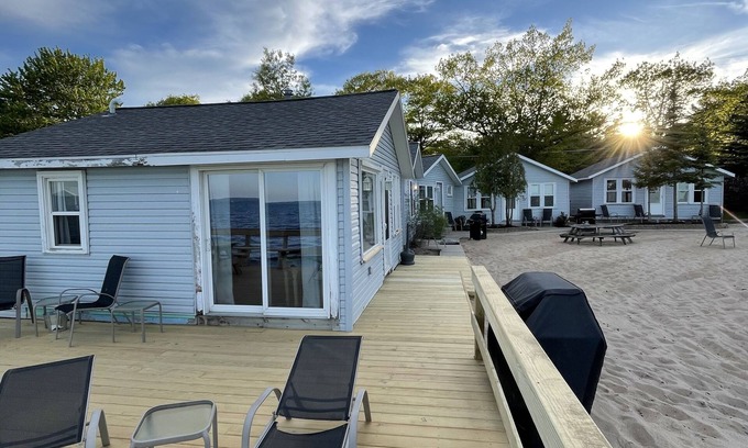 Oscoda Cabin | 2 bedroom cabin with large private deck. Right on Lake Huron!