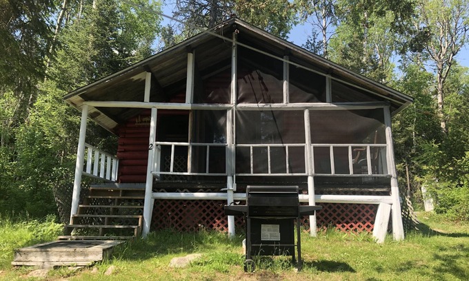 Marten River Cottage | 2 Bedroom Cottage - Rustic "A Frame " Log style-Marten River, ON Olive the Lake Cottage #2