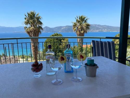 Paleros Villa | 2 bedroom Palm Retreat sea & mountain view