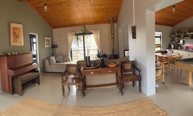 Pringle Bay Cottage | 2 cottages - hot tubs, fireplaces, pool table, sea views, mountain views, wi-fi
