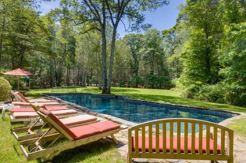 Amagansett North House | 20-Acre Hamptons Nature Escape with Hot Tub and Pool