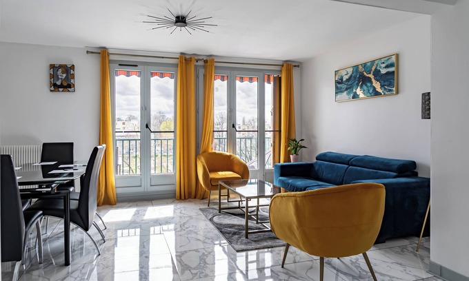 Neuilly-sur-Marne Apartment | 20 Minutes Paris et JO- Spacieux Appartement Moderne, Idéal Pour Familles