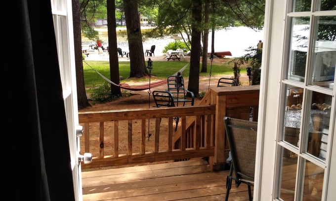 South Casco Cabin | 2025 rentals filled ⁷Tranquil Sandy beach, launch, dock, lawn games and firepit.