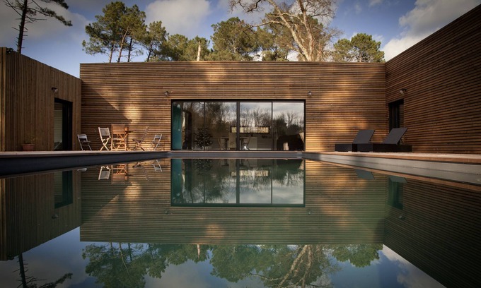 Le Temple Villa | 220m2 contemporary house with heated pool 15 minutes from the ocean