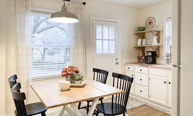 Greensboro House | 2BR 1BA Furnished House King Bed Long Stays & Pets OK