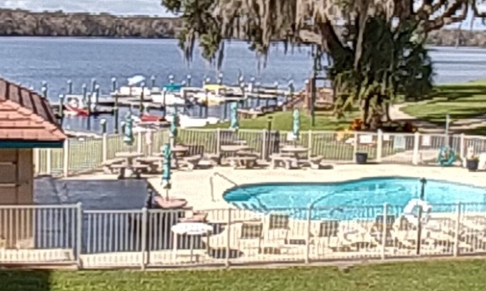Welaka Condo | 2BR/2BA Condo - Assigned Deep Water Boat Slip overlooking Pool & St. Johns River