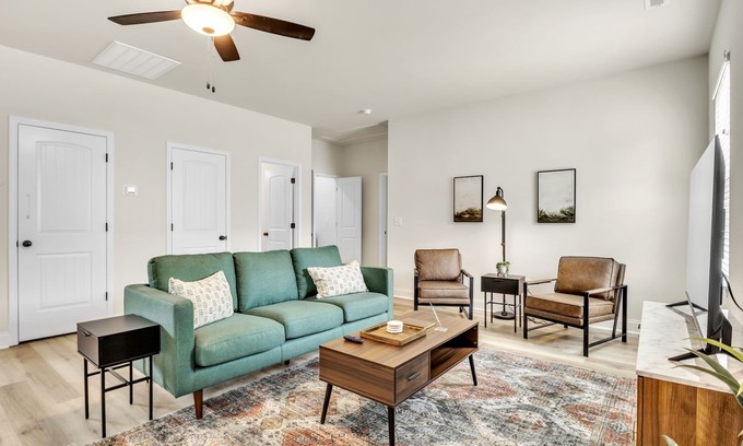 Greer House | 2BR Greer Condo: Pet-Friendly, King Beds, Fire Pit