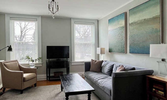 South Main Street Apartment | 2nd of 4 Hotel-Style Apts in Historic Row House - Walk to HWS, Lake, Linden St.