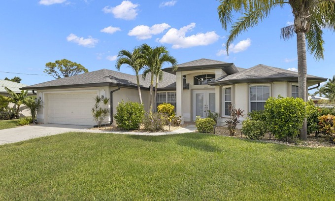 Cape Coral House | 3/2 plus a DEN, Gulf Access, and Centrally Located Heated Pool Home!