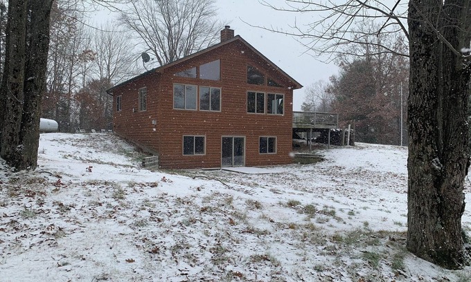 Harrison Cabin | 3-Bedroom Cabin Nestled in the Woods on a Pond! Sleeps 16-20 - ORV Trail access.
