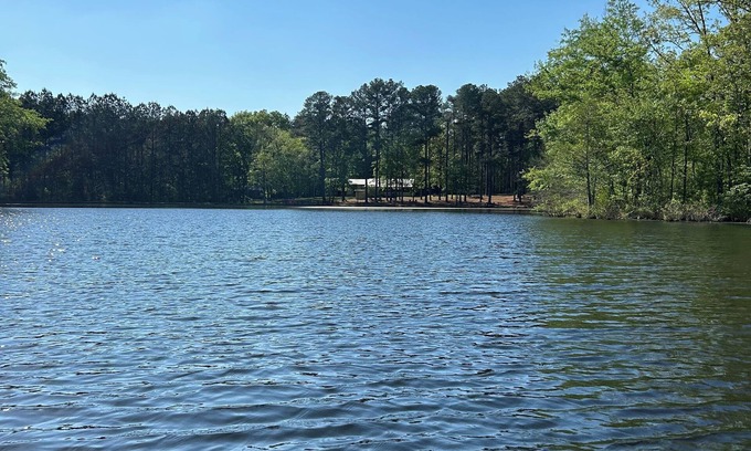 Harperville Cabin | 3-bedroom cabin nestled on 80 acres with WiFi, AC on private 5-acre lake.