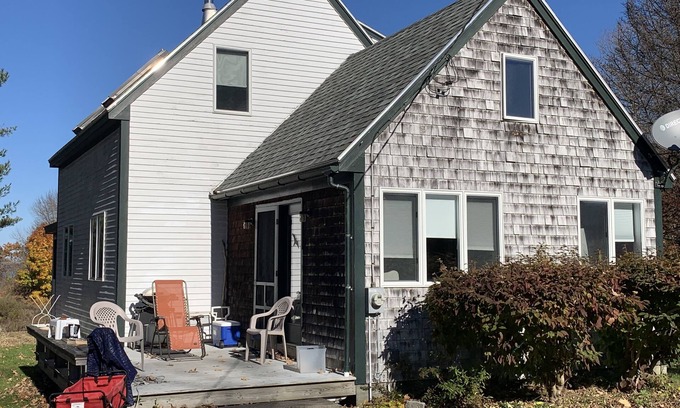 Chebeague Island House | 3 bedroom home right of way to private beach, with deck and enclosed porch