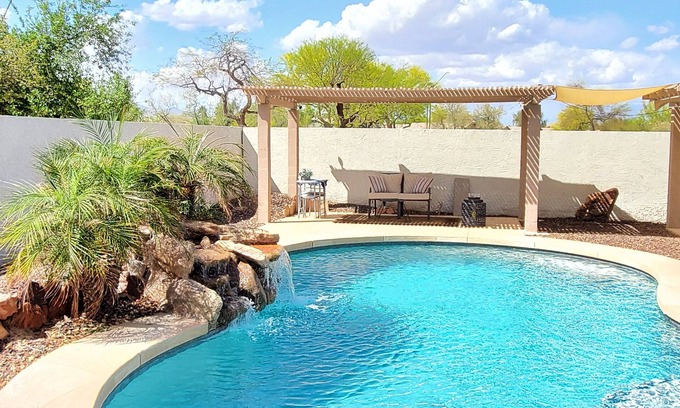 Canyon Trails House | 3-bedroom house backyard oasis Pool, dogs ok, free WiFi in Goodyear
