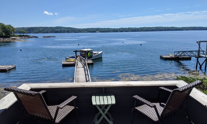 Boothbay Harbor Cottage | 3 Bedroom Oceanfront Cottage with Private Dock and Amazing Views of Linekin Bay!