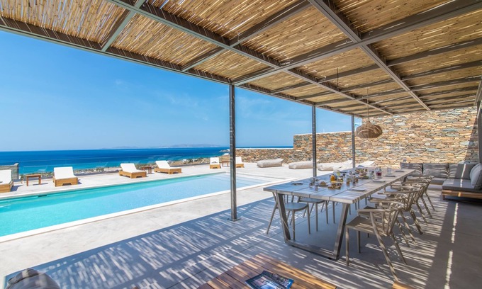 Agios Fokas House | 3 Bedroom Sea View House with Sharing Pool | Blue Gres