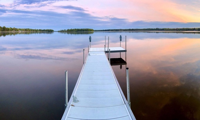 Oscoda House | 3 Full Homes & Game Room-Waterfront Private Retreat on 200 ft. of Van Etten Lake