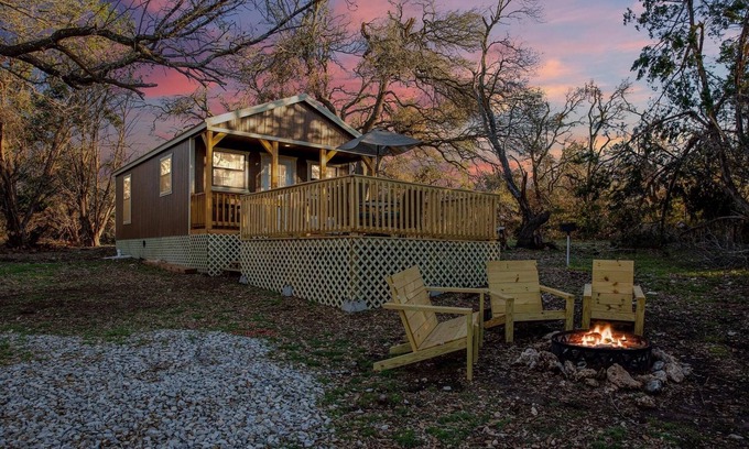 Fredericksburg Cabin | 3 One Bedroom Country Cabins on a Secluded 10+ Acres