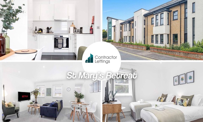 Huntingdon Apartment | 30% Monthly Discount |Long-Stay| St Mary's Retreat