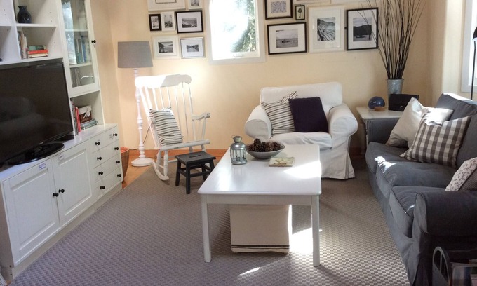 Tuwanek Cottage | 30 plus day rentals welcome. Hot tub, forest setting, steps to lovely little bay
