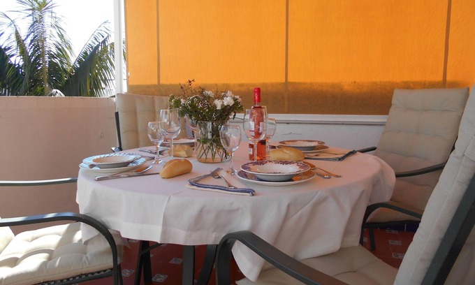 Chipiona Apartment | 300 Meter bis zum Strand - Caracola Wohnung mit Garten